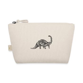 Dinosaur Brontosaurus Tribal Tattoo - Organic Pouch - nature - Front