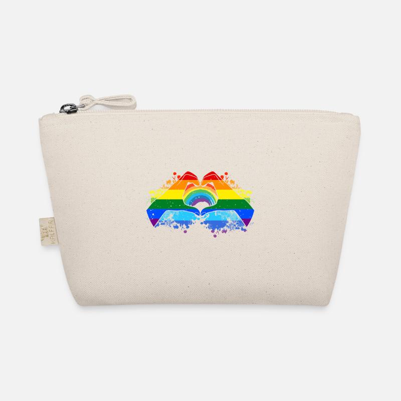CSD LGBT Hands Shape Rainbow Heart Pride Trousse biologique