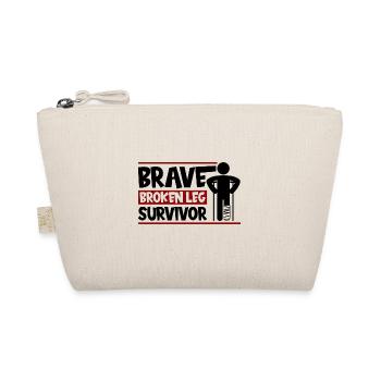 Brave Broken Leg Survivor - Bio-Täschchen - Natur - Vorne