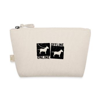 Online Offline - Wolf Bullterrier Hundeleine - Bio-Täschchen - Natur - Vorne