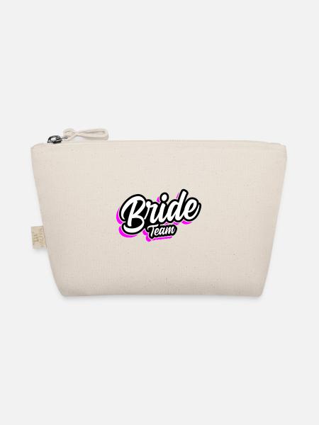Team Bride Wedding Saying - Organic Pouch - nature - Front