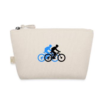 Mountainbike Fahrrad Mann Silhouette - Bio-Täschchen - Natur - Vorne