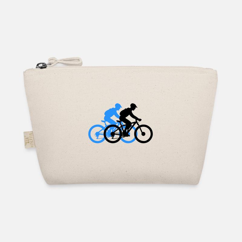 Mountain Bike Bicycle Man Silhouette Organic Pouch