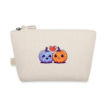 Pumpkin Couple Love Heart Valentine's Day - Organic Pouch - nature - Front