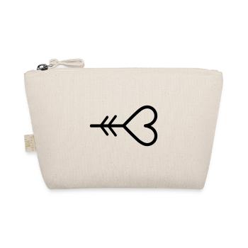 Heart Arrow - Organic Pouch - nature - Front