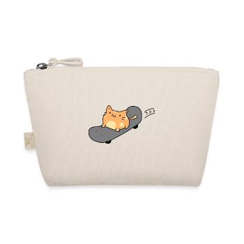 Cat Skateboard Comic Hip Hop Skater Fat Cats - Organic Pouch - nature - Front