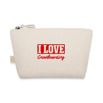I love snowboarding - Organic Pouch - nature - Front