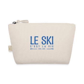 Le ski c'est la vie. cadeau skieur vacances de ski - Trousse biologique - nature - Devant