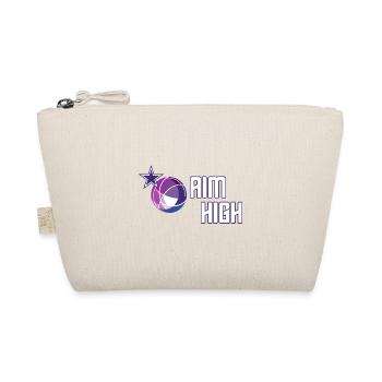 AIM HIGH - Motto mit Erde und Stern in Violett - Bio-Täschchen - Natur - Vorne