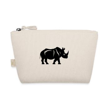Rhinoceros Silhouette - Organic Pouch - nature - Front