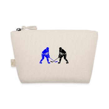 Ice Hockey Spieler Silhouette - Bio-Täschchen - Natur - Vorne
