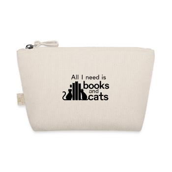 All I Need is Books and Cats - Bio-Täschchen - Natur - Vorne