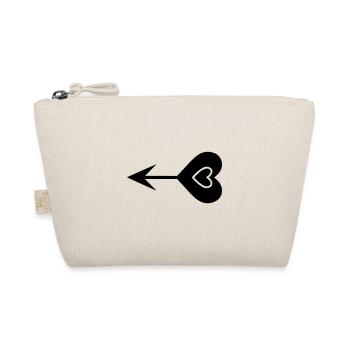 Heart Arrow - Organic Pouch - nature - Front