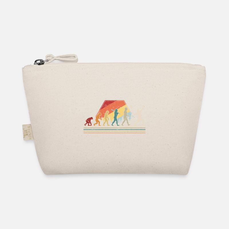 Funny Tennis Evolution Funny Retro Style for Tenni Organic Pouch