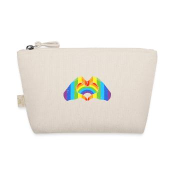 CSD LGBT Hands Shape Rainbow Heart Pride - Organic Pouch - nature - Front
