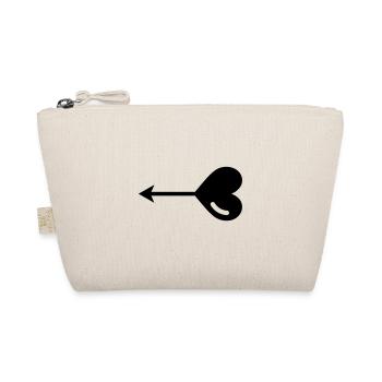Heart Arrow - Organic Pouch - nature - Front