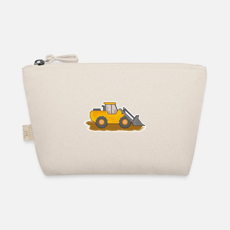 Bagger Baustelle Bauarbeiter Bau Erde I Geschenk - Bio-Täschchen - Natur