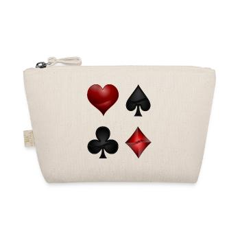 Hearts Cross Diamonds Spades Poker Design Player Gift - Organic Pouch - nature - Front