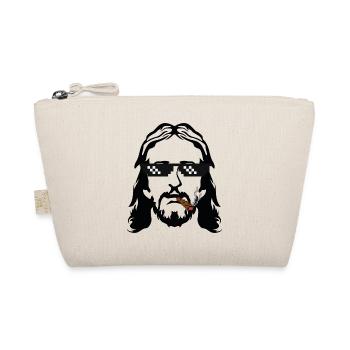 Jesus mit Brille und Zigarette - Bio-Täschchen - Natur - Vorne
