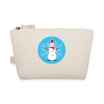 SCHNEEMANN. WEIHNACHTEN. - Bio-Täschchen - Natur - Vorne