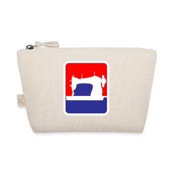 Sewing machine tailoring Logo | Colors can be changed - Organic Pouch - nature - Front
