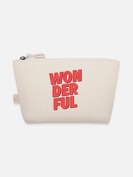 Wonderful | Radiate with positive energy - Organic Pouch - nature - Front