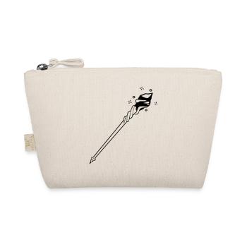Wizards wand with gem - Organic Pouch - nature - Front