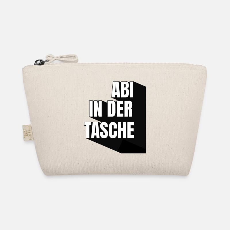 Abi in der Tasche, Geschenk Abitur, Absolventen - Bio-Täschchen - Natur