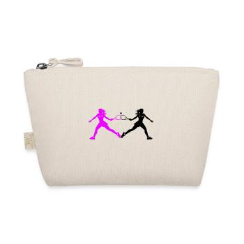 Tennis Player Silhouette - Organic Pouch - nature - Front