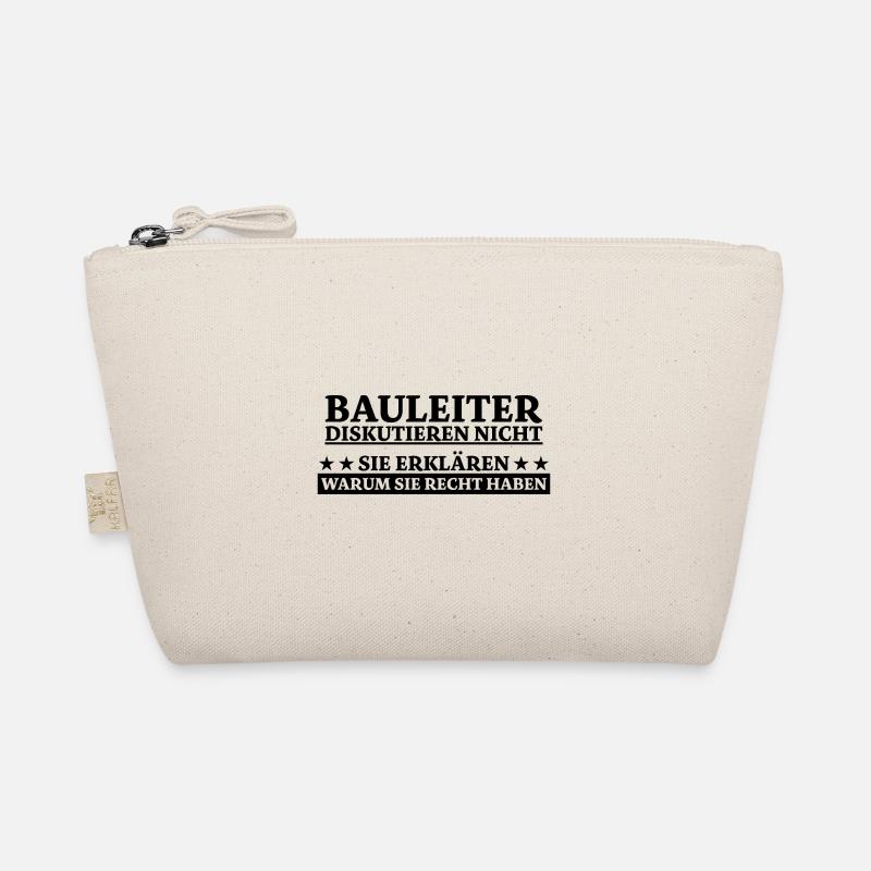 Bauleiter Beruf Lustiger Spruch Baustelle Geschenk Bio-Täschchen
