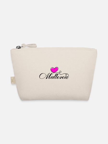 Mallorca Heart Love - Organic Pouch - nature - Front