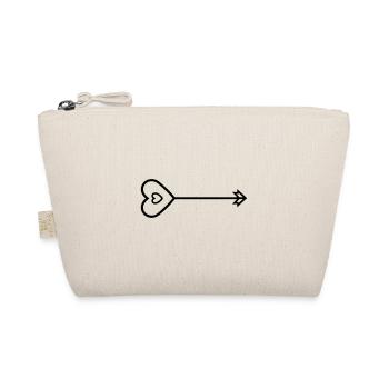 Heart Arrow - Organic Pouch - nature - Front