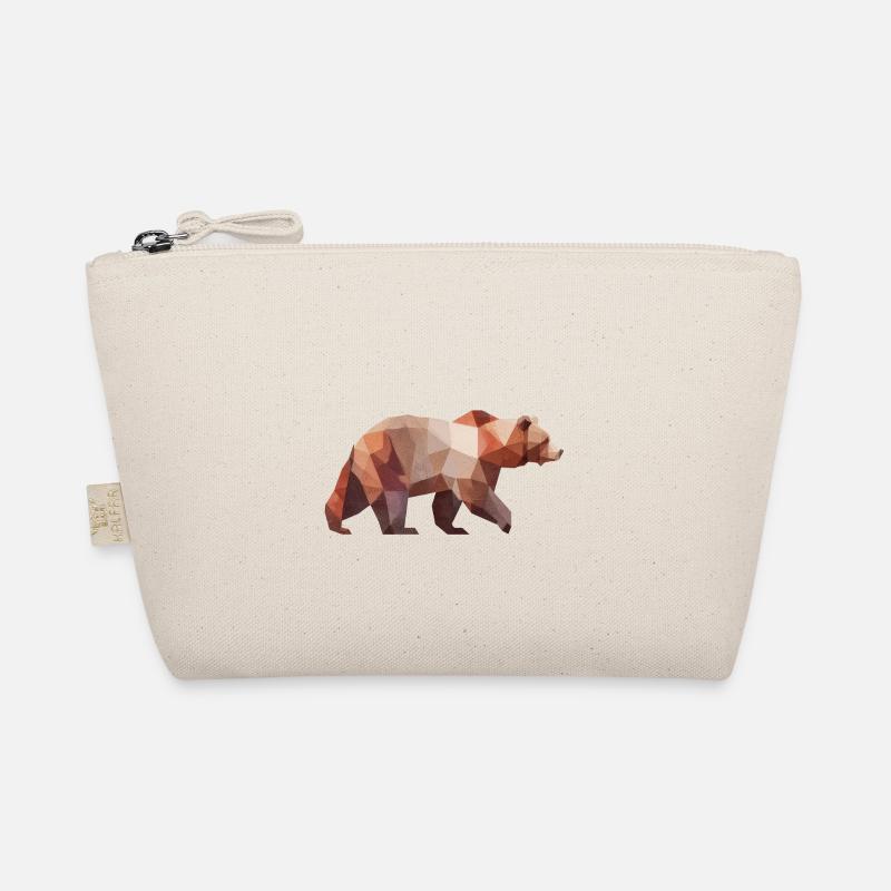 Ours brun | Conception de logo d’art low poly Trousse biologique