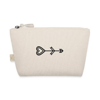 Heart Arrow - Organic Pouch - nature - Front
