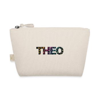 Theo - Beautiful boy name with cool dinosaurs - Organic Pouch - nature - Front