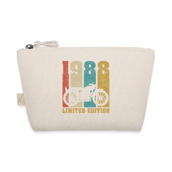 Vintage Motorrad 1988 Retro Geburtstagsgeschenk - Bio-Täschchen - Natur - Vorne