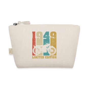 Vintage Motorcycle 1949 Retro Birthday Gift - Organic Pouch - nature - Front