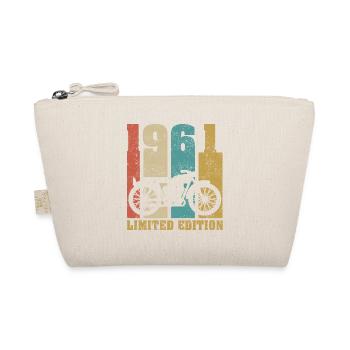 Vintage Motorcycle 1961 Retro Birthday Gift - Organic Pouch - nature - Front