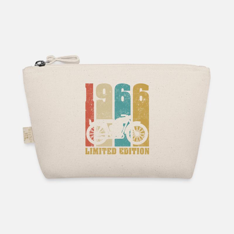 Vintage Motorrad 1966 Retro Geburtstagsgeschenk - Bio-Täschchen - Natur