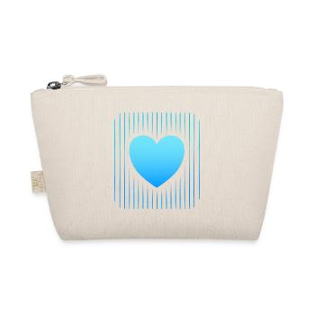 Heart Blue Heart Blue Lines Abstract - Organic Pouch - nature - Front