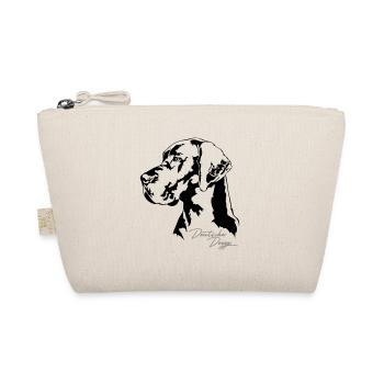 DEUTSCHE DOGGE Portrait Wilsigns - Bio-Täschchen - Natur - Vorne