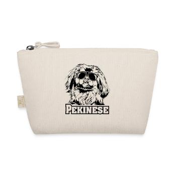 Lustiger PEKINESE cool Sonnenbrille Hunde Hund - Bio-Täschchen - Natur - Vorne