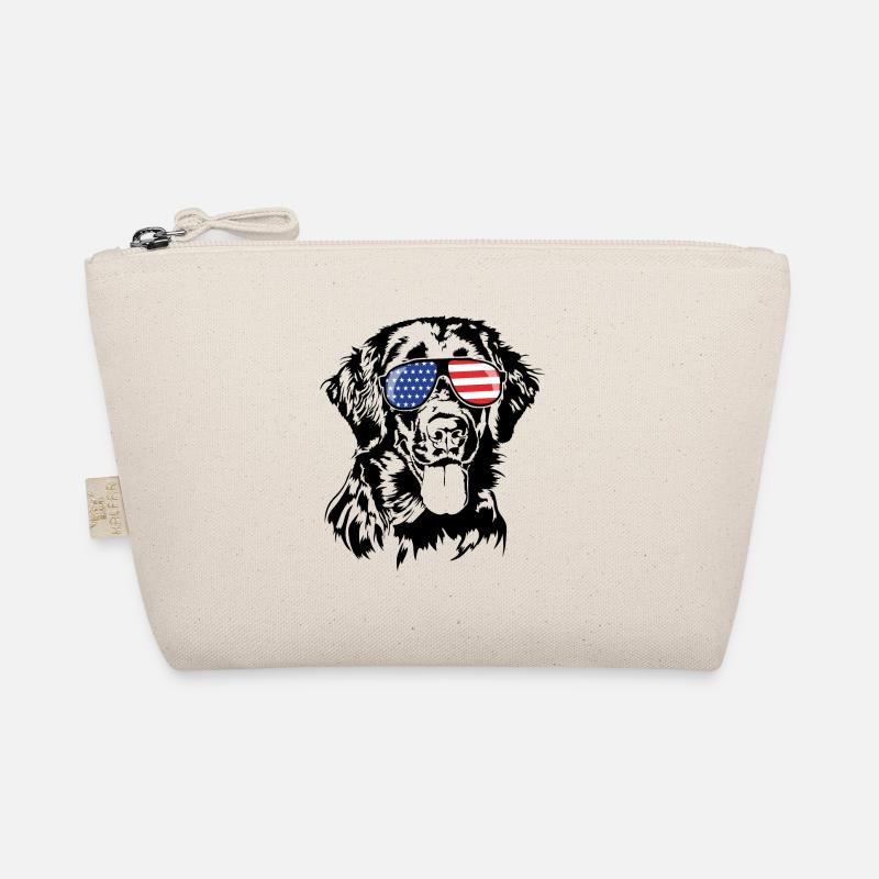 FLAT COATED RETRIEVER America Flag Dogs Wilsigns Trousse biologique