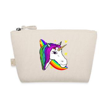 Unicorn and rainbow - Organic Pouch - nature - Front