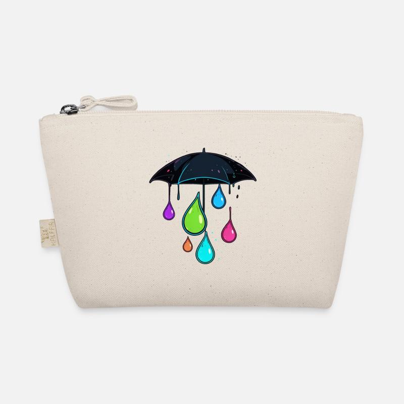 Bunter Regenschirm - Bio-Täschchen - Natur