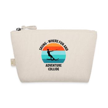 Water skis, water skis, water skiers - Organic Pouch - nature - Front
