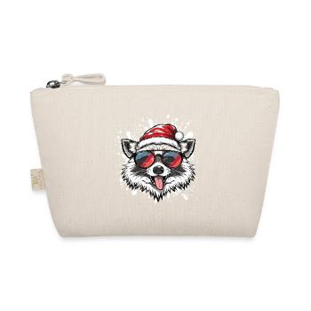 Raccoon Christmas Funny - Organic Pouch - nature - Front