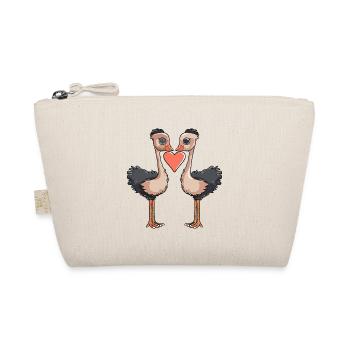 Bouquet Couple Heart - Organic Pouch - nature - Front