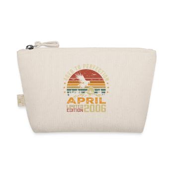 Incomparable Since April 2006 Birthday Gift - Organic Pouch - nature - Front