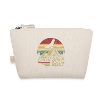 Vintage 2017 Retro 2017 Birthday Gift - Organic Pouch - nature - Front